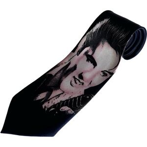 Vintage Elvis Presley Silk Necktie - Navy